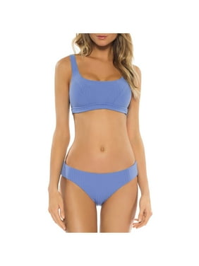 BECCA Womens Virtue Halter Bralette Swim Top Separates Pink M